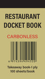 100x Takeaway Books - (100 Sheets Per set) size 15CMx8.5CM 17 Lines
