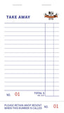 100x Takeaway Books - (100 Sheets Per set) size 15CMx8.5CM 17 Lines