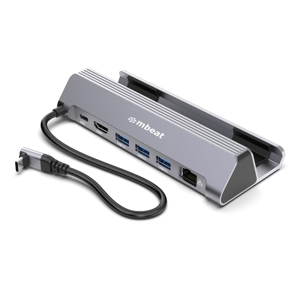 mbeat USB-C Gaming Dock for Steam Deck  ROG Ally 100W PD pass-through 4K@60Hz (3840 × 2160) Gigabit Ethernet up to 10/100/1000Mbps  5Gbps data