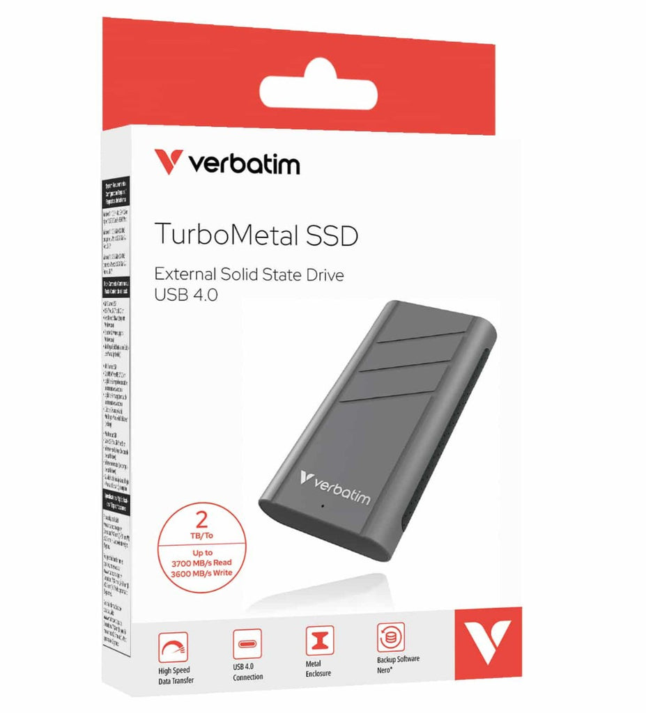 Verbatim Metal Mini SSD USB 3.2 Gen 2 1TB ,High speed data transfer – up to 3700 MB/s read and 3600 MB/s write