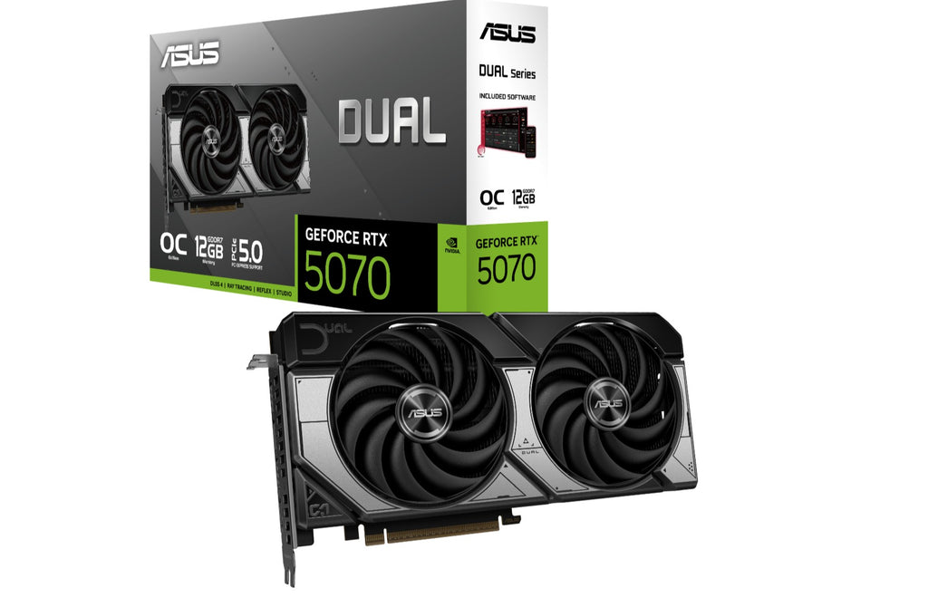 ASUS nVidia GeForce DUAL-RTX5070-O12G  GDDR7 OC Edition PCI Express 5.0 192-bit 28 Gbps