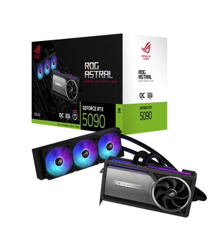 RDP-ASUS nVidia GeForce ROG-ASTRAL-LC-RTX5090-O32G-GAMING 32GB GDDR7  2580 MHz Boost clock 28 Gbps 512-bit Digital Max Resolution 7680 x 4320
