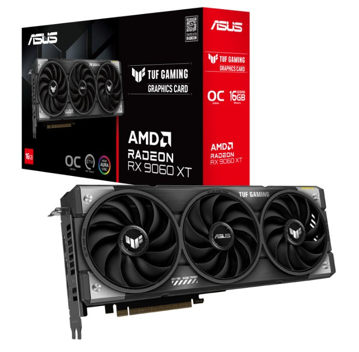 ASUS AMD Radeon TUF-RX9060XT-O16G-GAMING RX 9060 XT 16GB GDDR6 OC Edition 128-bit 20 Gbps​ PCI Express 5.0