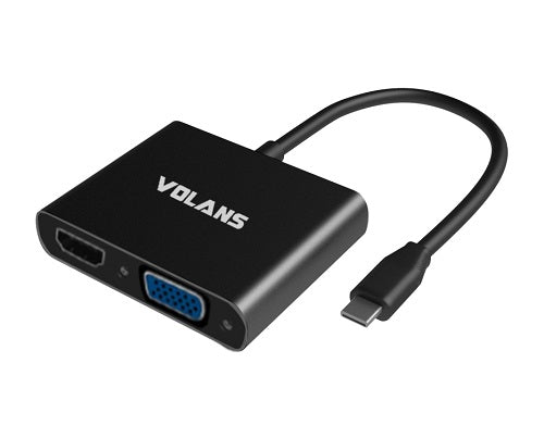 VOL CNV USB-C-M-HDMI/VGA-F-ADAPTER