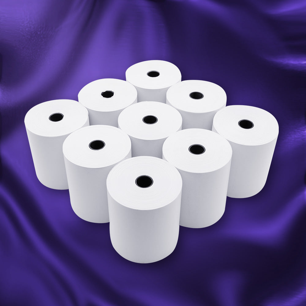 76x76mm 1 Ply Bond Paper Rolls - 50/BOX