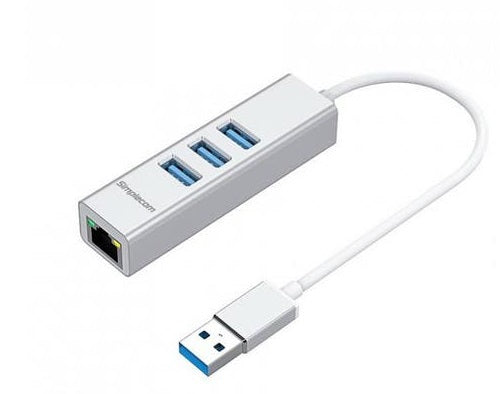 SMP UHB ALUM-3P-USB3-RJ45-ADAPTER-SILVER