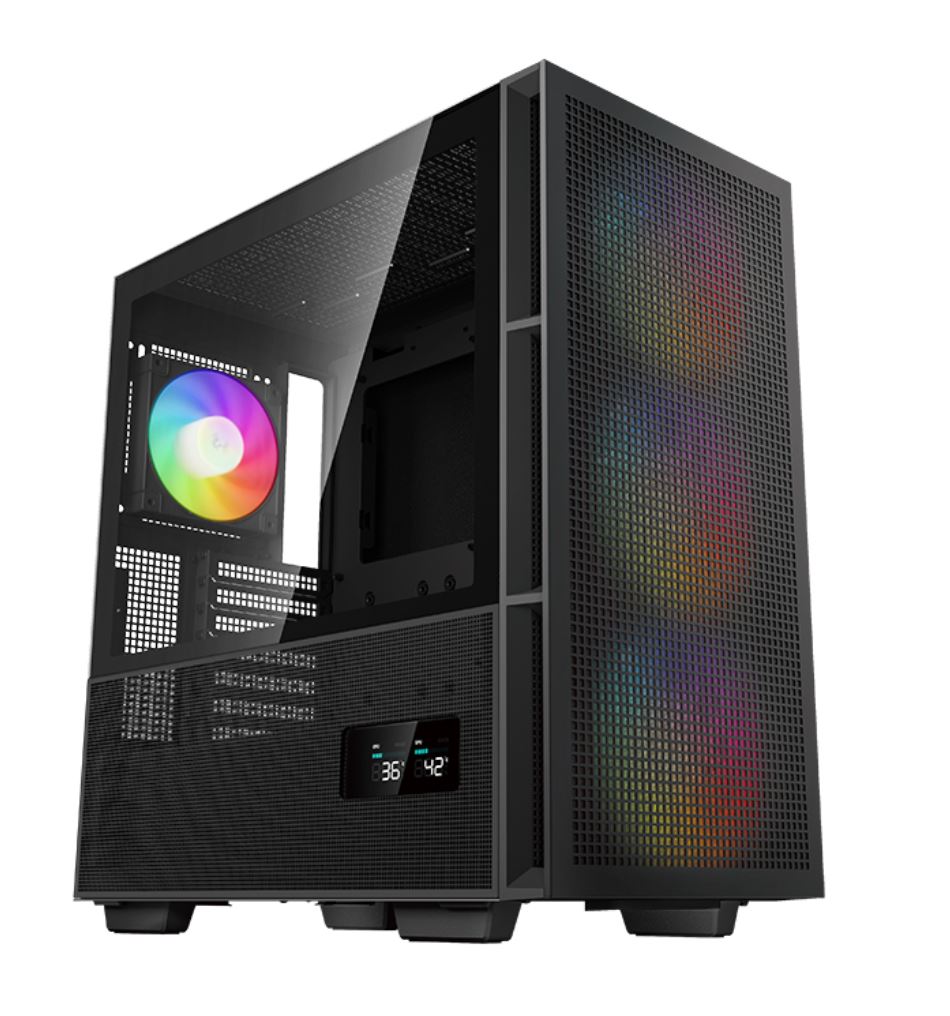 DeepCool CH560 DIGITAL High Airflow Mid-Tower Case, Mini-ITX/ Micro-ATX/ ATX/ E-ATX, Magnetic Hybrid Mesh,Tempered Glass, 3 Pre-Installed 140mm ARGB F