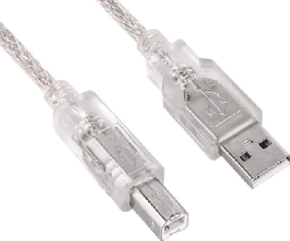 Astrotek USB 2.0 Printer Cable 3m - Type A Male to Type B Male Transparent Colour (~CBUSBAB3M)