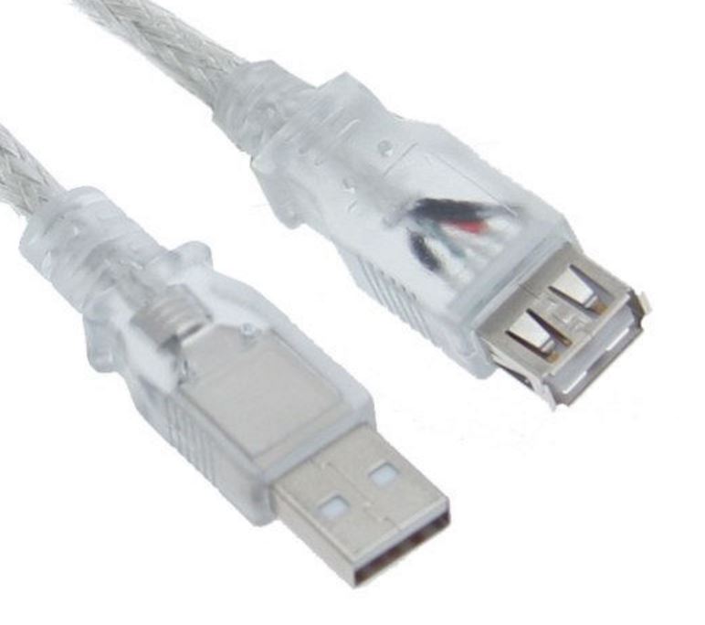 Astrotek USB 2.0 Extension Cable 3m - Type A Male to Type A Female Transparent Colour RoHS