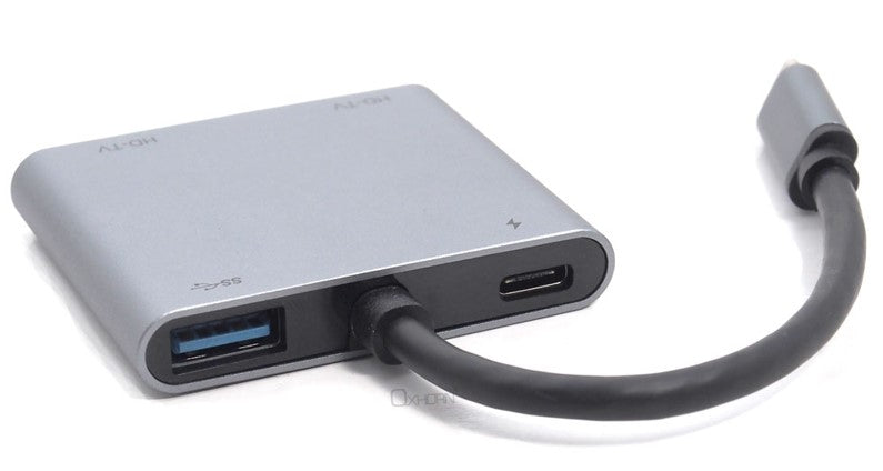 Oxhorn 4-in-1 USB-C to 2x HDMI 1xUSB3.0 1xUSB-C Charging Port 100W Power Delivery Support 4K@30Hz Displays