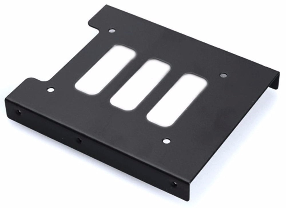 Aywun 2.5" to 3.5" Bracket Metal. Supports SSD.  Bulk Pack no screw.  *Some cases may not be compatible as screw holes may required to be drilled.
