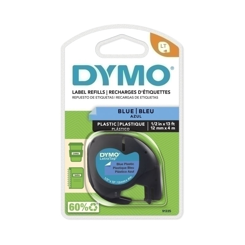 Dymo LT Plastic 12mmX4M Blue