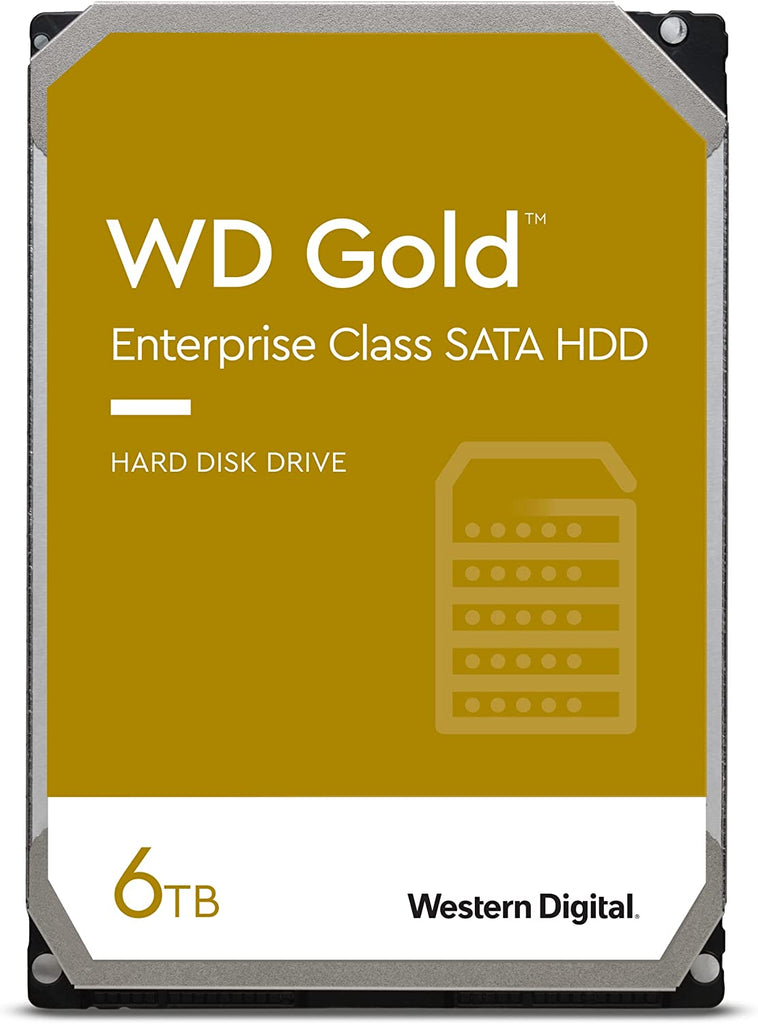 Western Digital 6TB WD Gold Enterprise Class Internal Hard Drive - 7200 RPM Class, SATA 6 Gb/s, 256 MB Cache, 3.5"  - 5 Years Limited Warranty