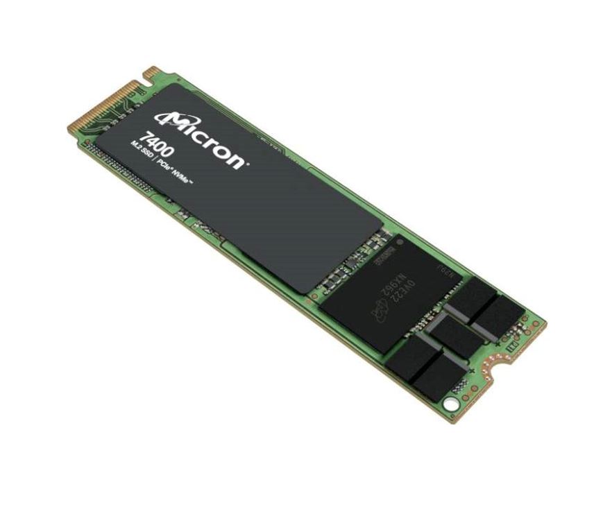 Micron 7400 Pro 960GB Gen4 NVMe Enterprise SSD M.2 4400/1000 MB/s R/W 230K/60K IOPS 6700TBW 1DWPD 2M hrs MTTF Server Data Centre 5yrs