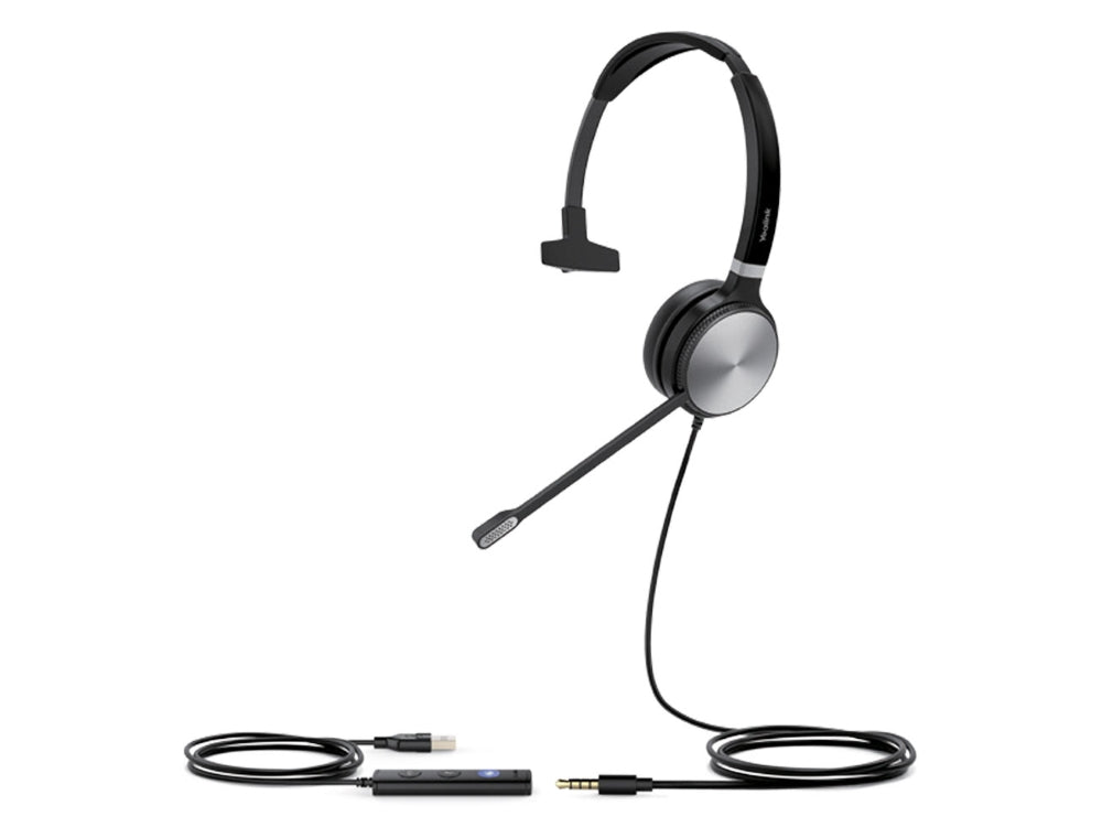 Yealink UH36 Mono Wideband Noise Cancelling Headset - USB-C / 3.5mm Connections, Designed for UC