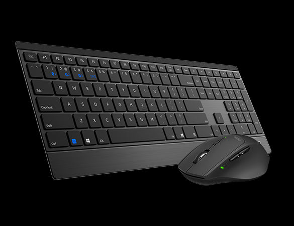 RAPOO 9500M Bluetooth  2.4G Wireless Multi-mode Keyboard Mouse Combo Black - 1300DPI 4.5mm Ultra-Slim