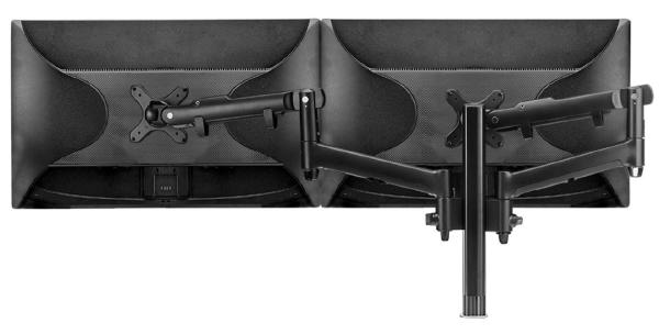 Atdec AWM Dual monitor arm solution - dynamic arms - 400mm post - Grommet Clamp - Black