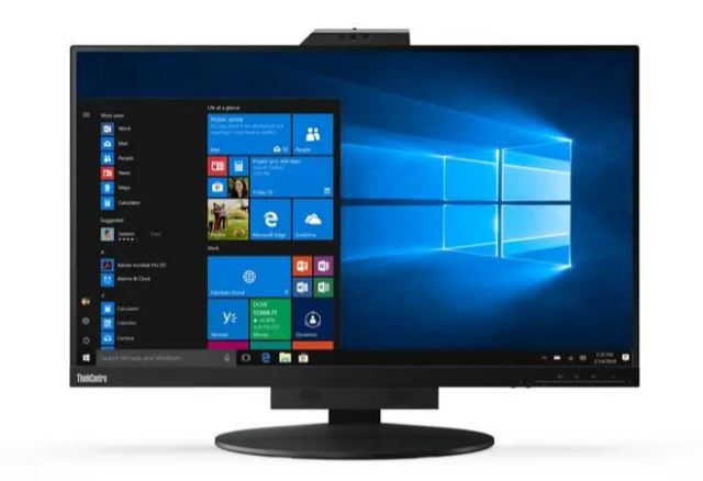 LENOVO ThinkCentre Tiny-in-One G4 27" 60Hz QHD Monitor 2560x1440 16:9 14ms Height Adjust Tilt Swivel Pivot HDMI DP USB3.1 Webcam Mic VESA 3YR WTY