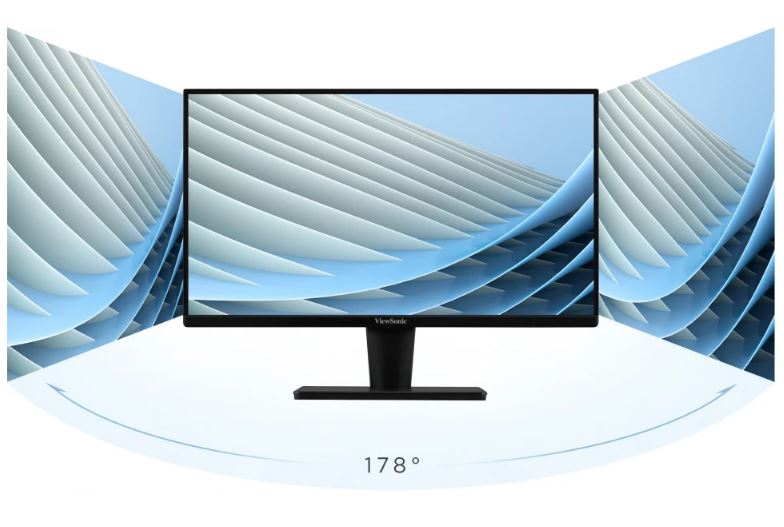 ViewSonic 24” Office Ultra Thin Bezel + SuperClear IPS, 2x Speakers, 4ms 75hz, FHD 1080, HDMI, VGA, 3.5 Audio, Multi-View, Eye Care. VESA 75m, Monitor