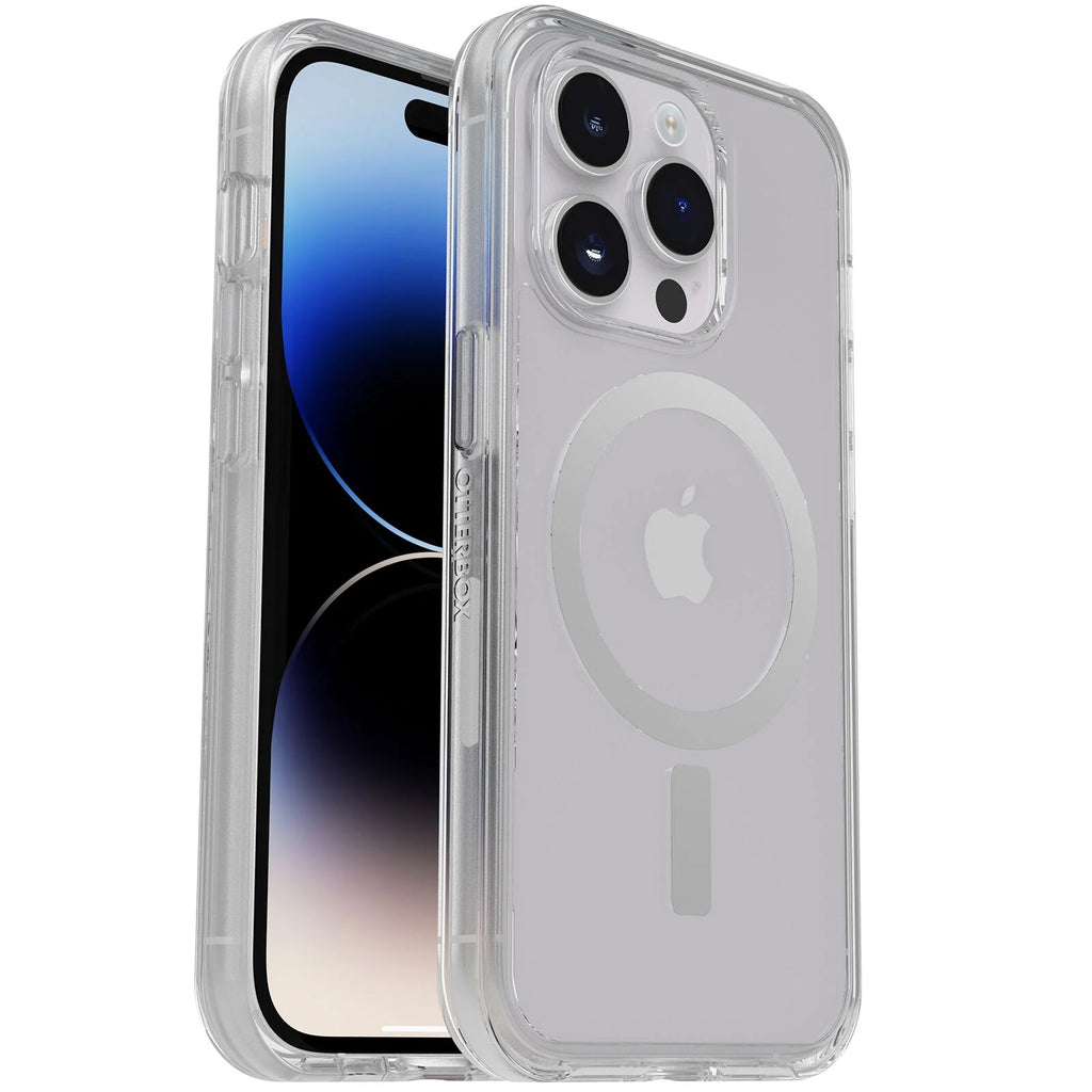 [LS] OtterBox Symmetry+ Clear MagSafe Apple iPhone 14 Pro Case Clear - (77-89225), Antimicrobial, DROP+ 3X Military Standard, Raised Edges,Ultra-Sleek