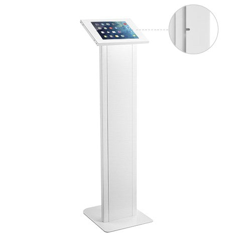 Brateck Anti-theft Freestanding Tablet Kiosk Stand  9.7”/10.2” Ipad, 10.5” Ipad Air/Ipad Pro, 10.1" Sansung Galaxy TAB A (2019)- White