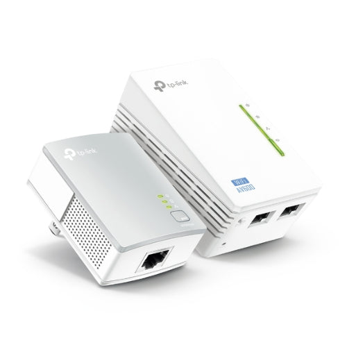 TP-Link TL-WPA4220KIT 300Mbps AV600 Wi-Fi Powerline Extender Starter Kit 600Mbps HomePlug AV 300Mbps Wireless 2x100Mbps LAN 2.4GHz 802.11bgn 300m rang