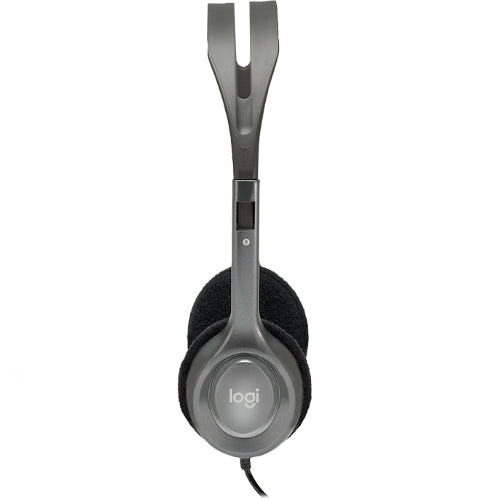Logitech H110 Stereo Headset Over-the-head Headphones 3.5mm Versatile Adjustable Microphone for PC Mac (LS)